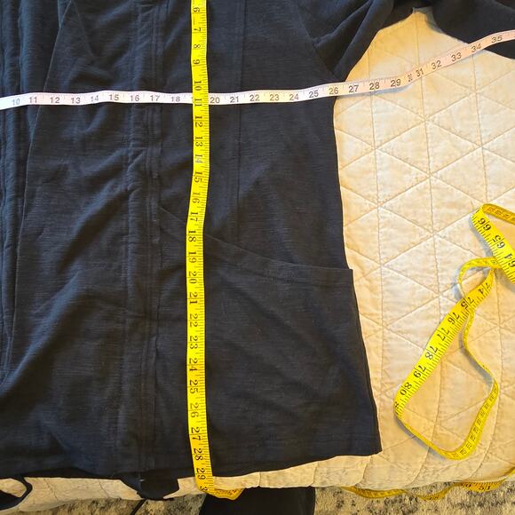 Free People Beach Cover Up Women's M Black Tie Front Gather Beachy Coastal Boho - Picture 10 of 11